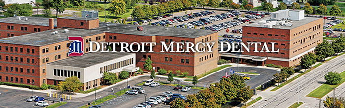 detroit mercy dental aerial shot