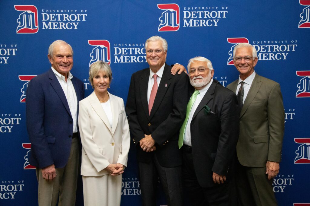 Dr. Richard Nyiel and fellow alumni at the 2023 Spirit Awards.