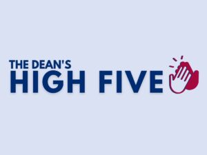 The Dean's high five
