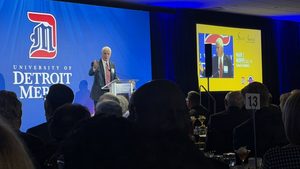 Dr. Mark T. Murphy on stage at the 2026 Spirit Awards.